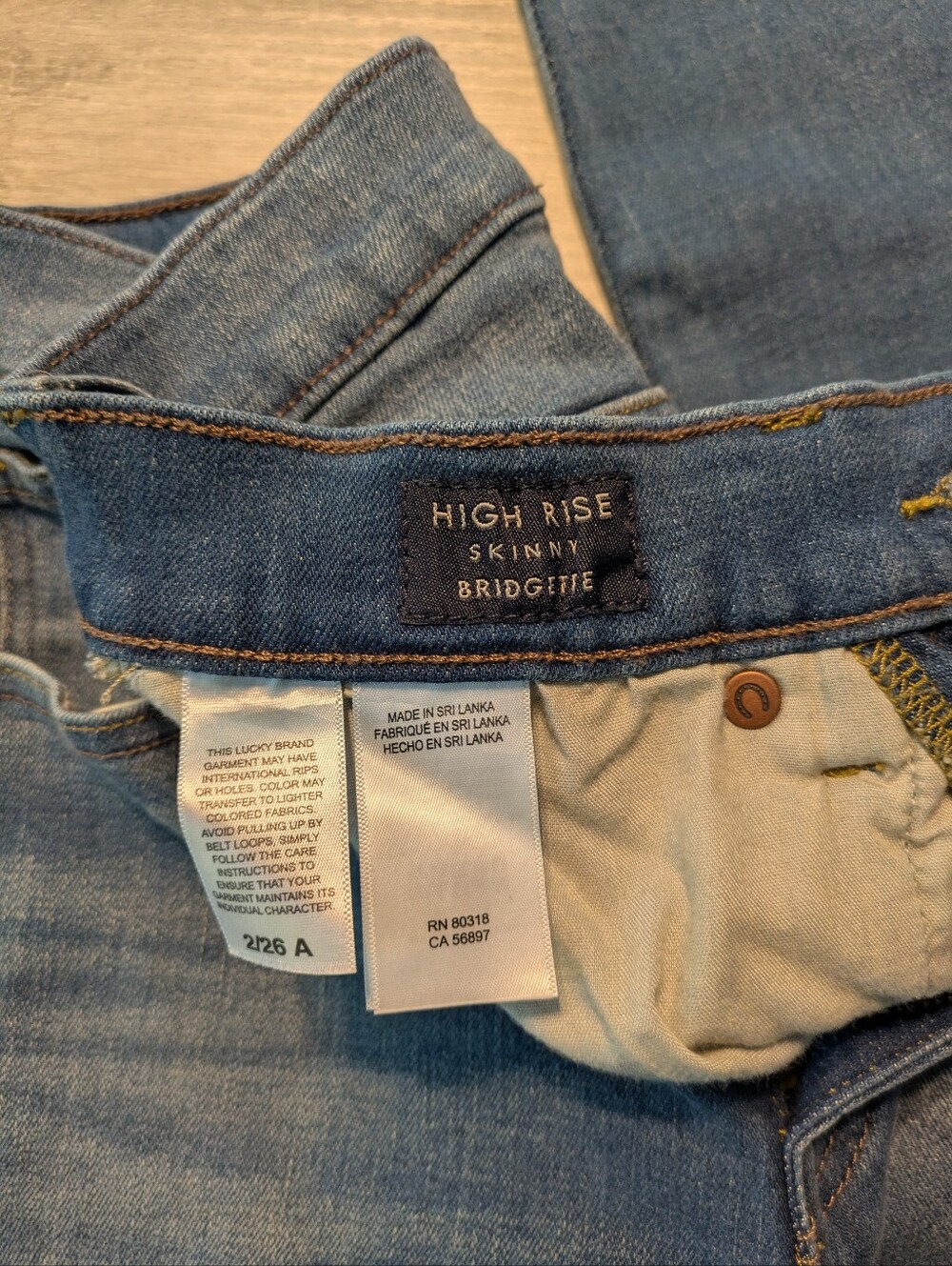 Lucky Brand High Rise Skinny Bridgette Jeans - Light Blue - Picture 4 of 5